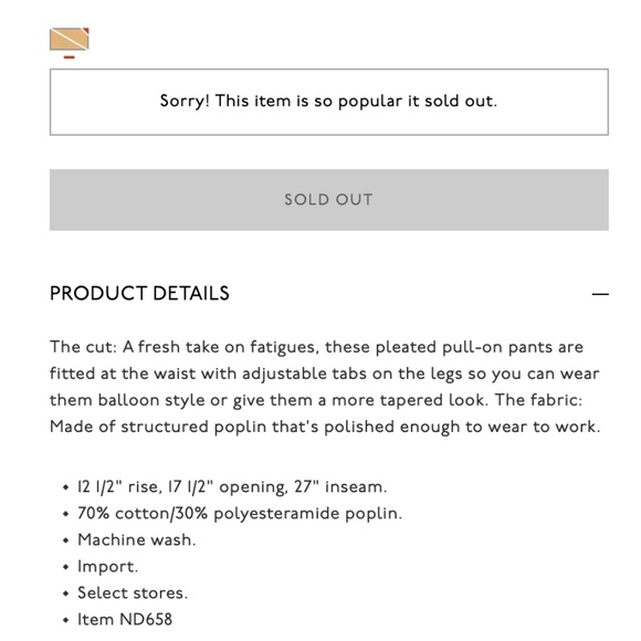 Madewell Pleated Pull-On Balloon Pants Desert Dune Size 12 - Picture 5 of 15